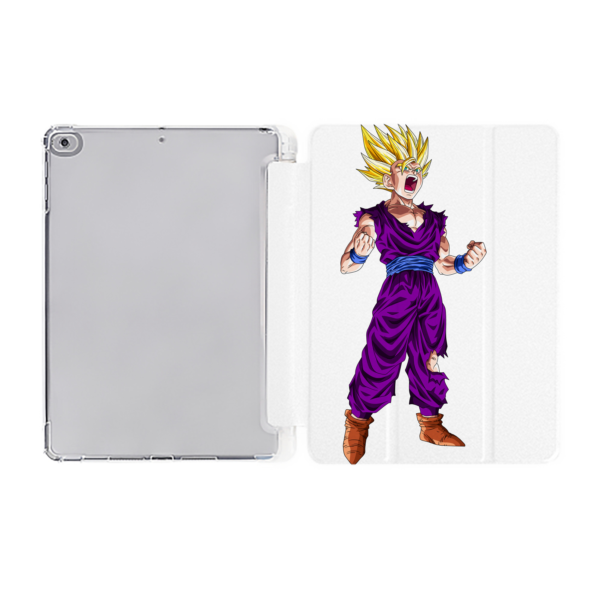 （画像用） ドラゴンボール 孫 悟飯（そんごはん）DRAGON BALL Son Gohan IPad ケース ペン収納付き 三つ折りスタンド PUレザー×シリコン 対応機種9.5/10.5/10.9インチ
